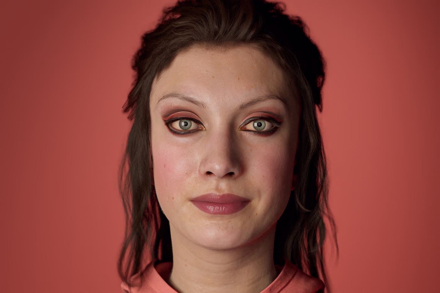 Metahuman rendered in Unreal Engine.