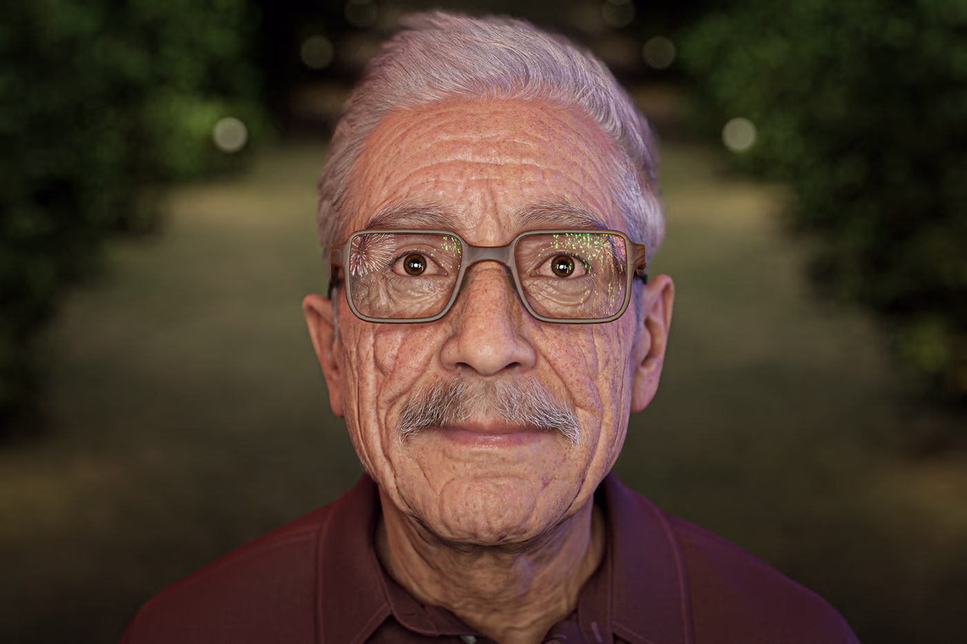 Metahuman rendered in Unreal Engine.