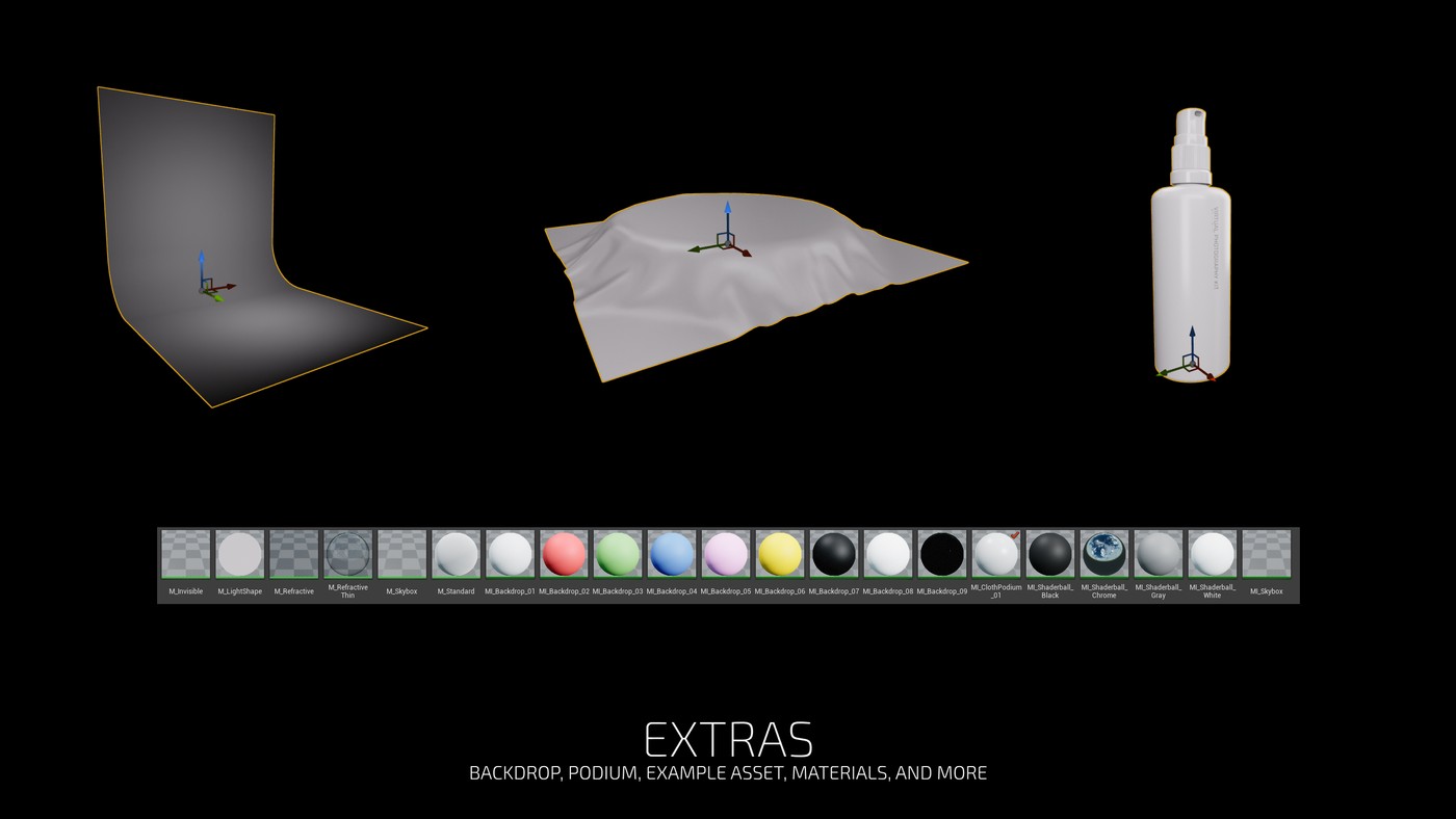 Screenshot of extra assets included.